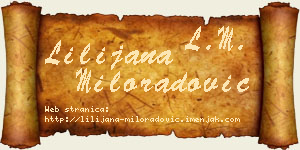 Lilijana Miloradović vizit kartica